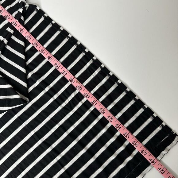 J Crew Striped Maxi Dress Sz XXS Black Gray Racerback Tank Slit Vacation Lounge - Picture 11 of 12
